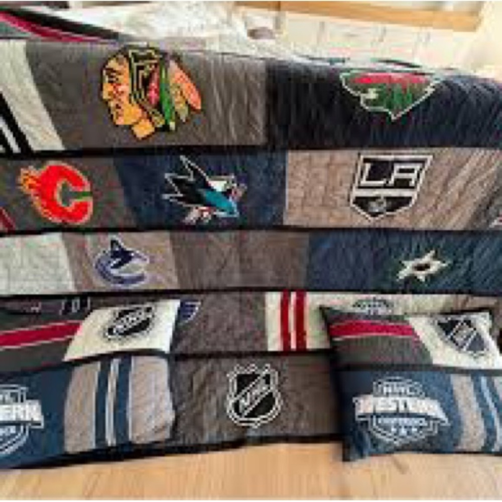 Pottery Barn Teen Gray and Black Quilts